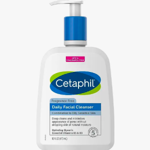 Cetaphil Face Wash, Daily Facial Cleanser for Sensitive, Combination to Oily Skin, NEW 16 oz, Fragrance Free,Gentle Foaming, Soap Free, Hypoallergenic