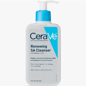 CeraVe SA Cleanser | Salicylic Acid Cleanser with Hyaluronic Acid, Niacinamide & Ceramides| BHA Exfoliant for Face | Fragrance Free Non-Comedogenic | 8 Ounce