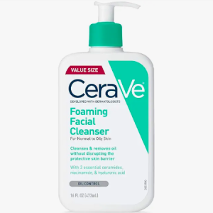 CeraVe Foaming Facial Cleanser | Daily Face Wash for Oily Skin with Hyaluronic Acid, Ceramides, and Niacinamide| Fragrance Free Paraben Free | 16 Fluid Ounce